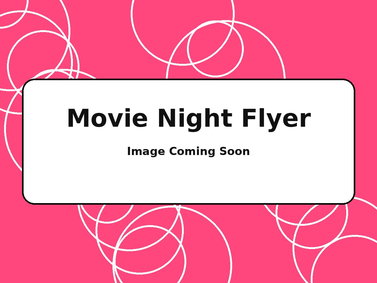 Movie night flyer